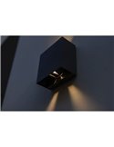 Aplique exterior LED GEMINI BEAMS cuadrado arriba y abajo con luz ajustable 3000K/4000K negro/antracita/blanco