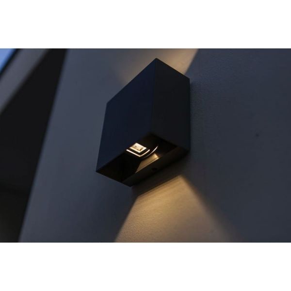 Aplique exterior LED GEMINI BEAMS cuadrado arriba y abajo con luz ajustable 3000K/4000K negro/antracita/blanco
