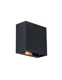 Aplique exterior LED GEMINI BEAMS cuadrado arriba y abajo con luz ajustable 3000K/4000K negro/antracita/blanco