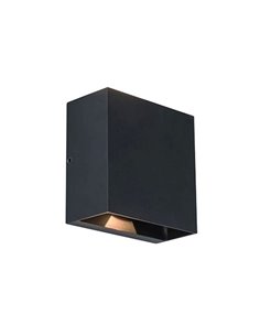 GEMINI BEAMS Aplique LED para exterior quadrado para cima e para baixo com luz ajustável 3000K/4000K preto/antracite/branco