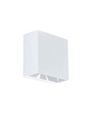 GEMINI BEAMS Aplique LED para exterior quadrado para cima e para baixo com luz ajustável 3000K/4000K preto/antracite/branco