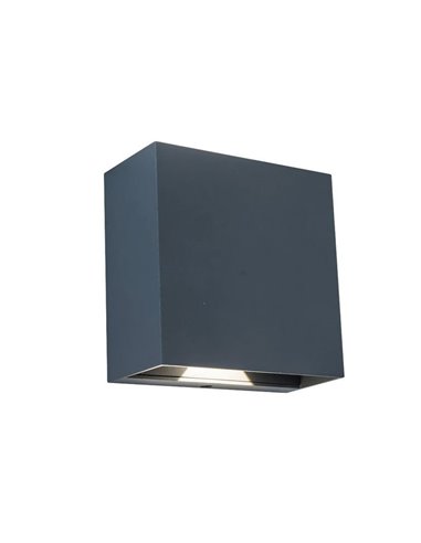 GEMINI BEAMS Applique d'extérieur LED carrée haut et bas avec lumière orientable 3000K/4000K noir/anthracite/blanc