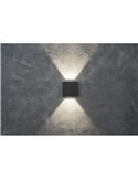 Aplique exterior LED GEMINI BEAMS cuadrado arriba y abajo con luz ajustable 3000K/4000K negro/antracita/blanco