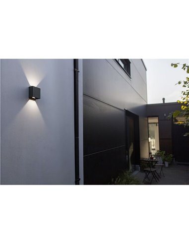 Aplique exterior LED GEMINI BEAMS cuadrado arriba y abajo con luz ajustable 3000K/4000K negro/antracita/blanco