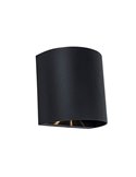 Aplique exterior LED GEMINI BEAMS redondo arriba y abajo con luz ajustable 3000K negro