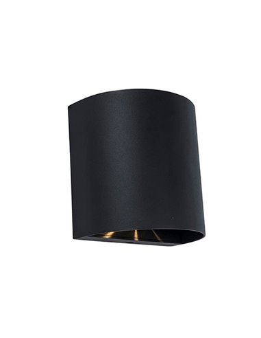 Aplique exterior LED GEMINI BEAMS redondo arriba y abajo con luz ajustable 3000K negro