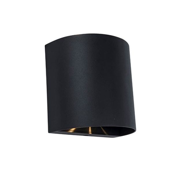 Aplique exterior LED GEMINI BEAMS redondo arriba y abajo con luz ajustable 3000K negro