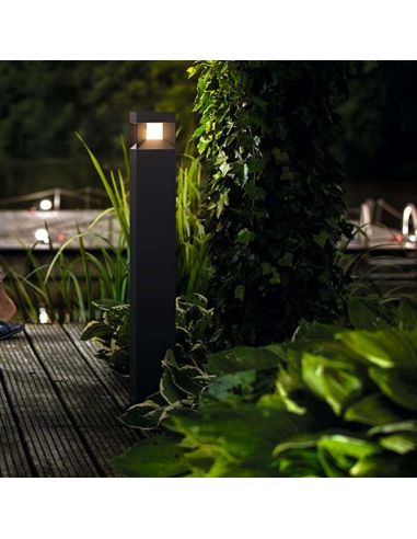 Balise d'extérieur Philips LED My Garden Parterre 9W Aluminium Noir | LeonLeds