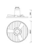 Plafón LED 45W Ventilador 30W SOHO Blanco 2700K-5000K, 3150 Lm