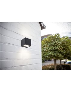 Aplique de pared exterior GEMINI MINI 3000K antracita 2