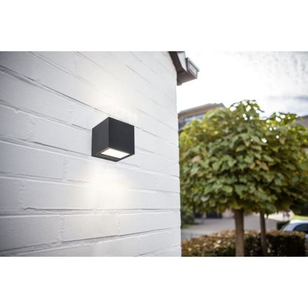 Aplique de pared exterior GEMINI MINI 3000K antracita