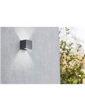 Aplique de pared exterior GEMINI MINI 3000K antracita