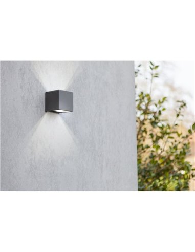 Aplique de pared exterior GEMINI MINI 3000K antracita