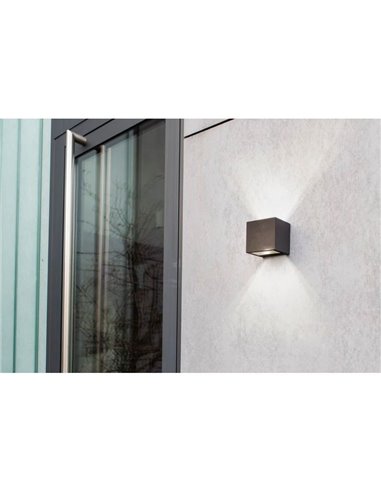Aplique de pared exterior GEMINI MINI 3000K antracita