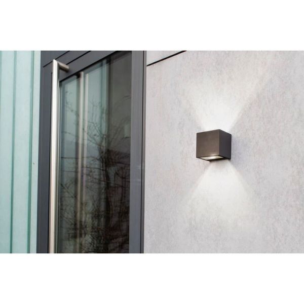 Aplique de pared exterior GEMINI MINI 3000K antracita