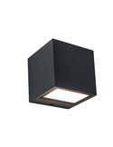 Aplique de pared exterior GEMINI MINI 4000K negro mate
