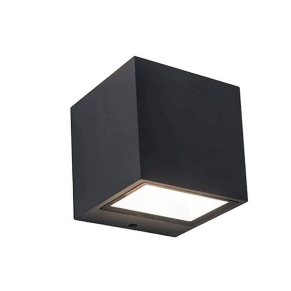 Aplique de pared exterior GEMINI MINI 4000K negro mate