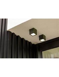 Plafonnier carré GEMINI anthracite 4000K 2