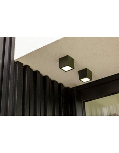 Plafonnier carré GEMINI anthracite 4000K