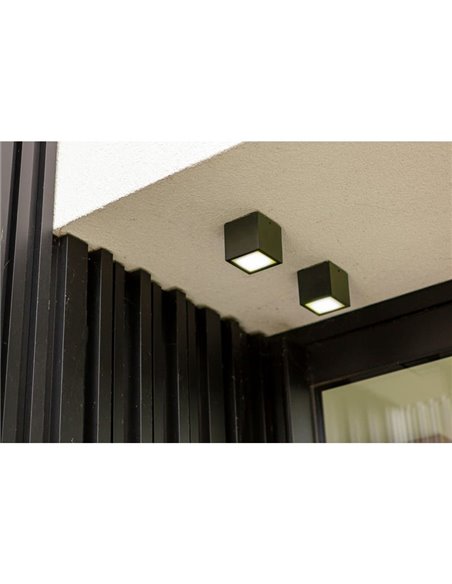 Plafonnier carré GEMINI anthracite 4000K