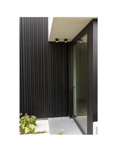 Plafón de techo cuadrado GEMINI antracita 4000K