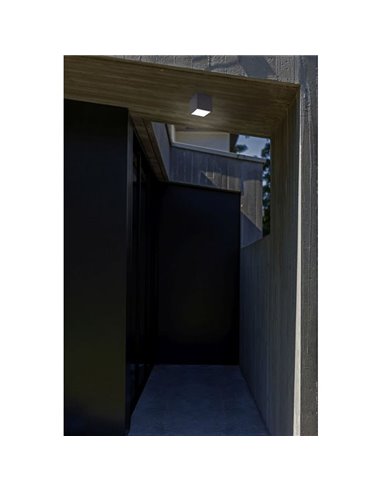 GEMINI luminária de teto quadrada antracite 4000K