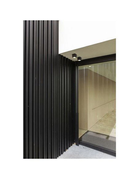 Plafonnier carré GEMINI anthracite 4000K