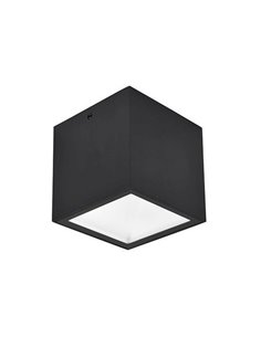 Plafón de techo cuadrado GEMINI negro  3000K