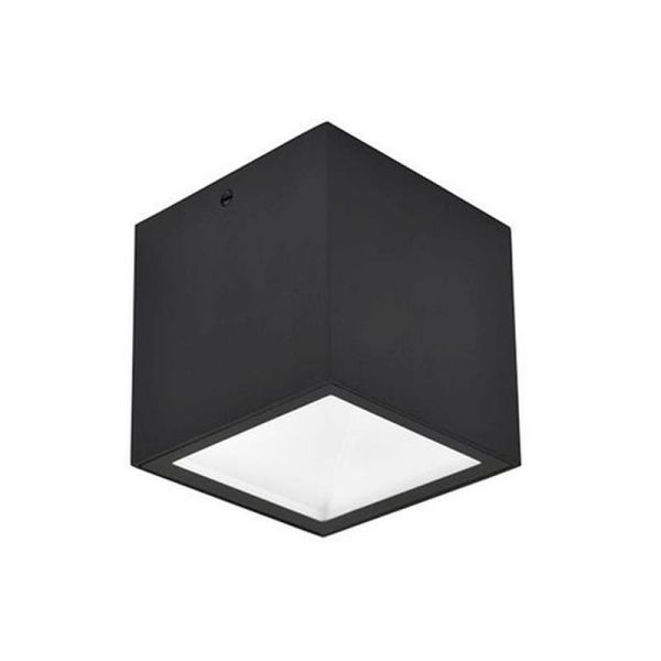 Plafón de techo cuadrado GEMINI negro  3000K