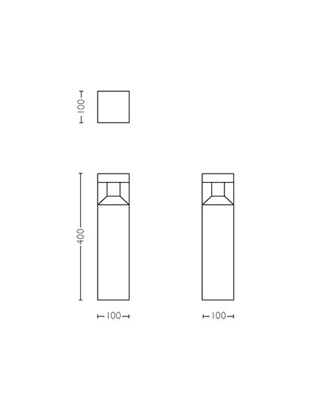 Baliza Sobremuro Negra Philips Parterre Philips LED Exterior Negro | LeonLeds