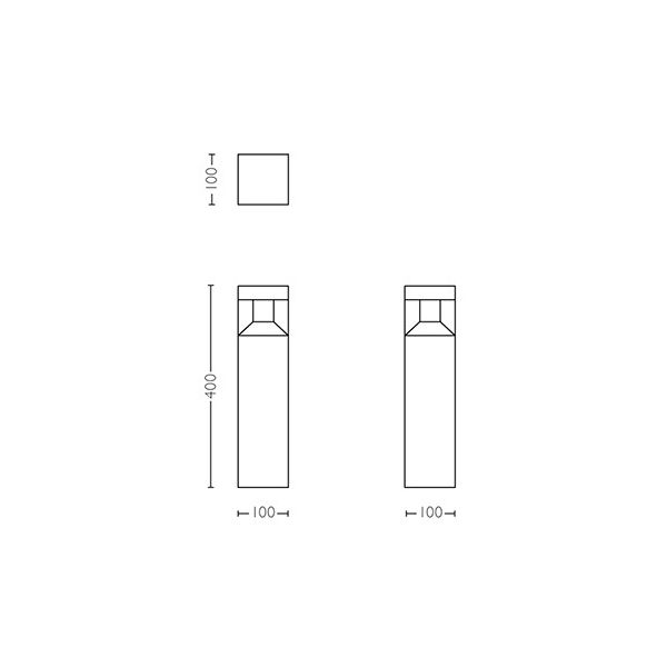 Borne murale Philips Parterre noire Philips LED Outdoor Black | LeonLeds