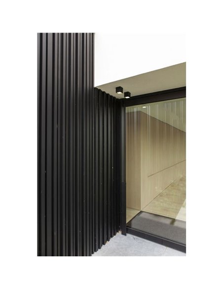 Plafón de techo cuadrado GEMINI negro  3000K