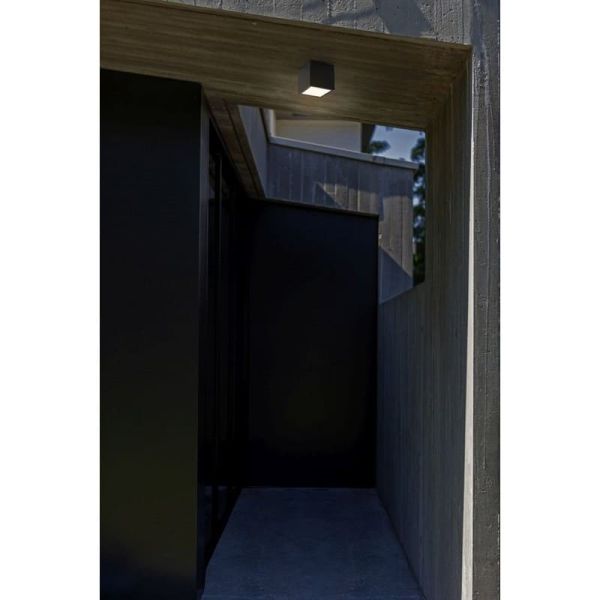 Plafón de techo cuadrado GEMINI negro  3000K