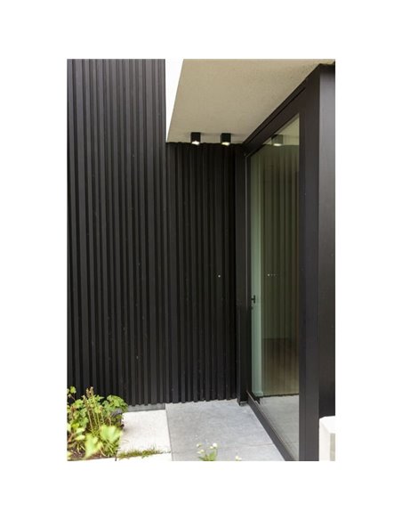 Plafón de techo cuadrado GEMINI negro  3000K