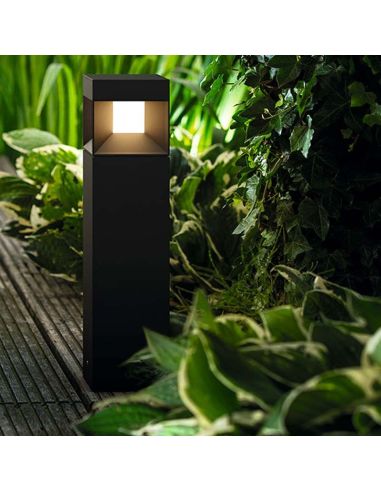 Baliza Sobremuro Negra Philips Parterre Philips LED Exterior Negro | LeonLeds