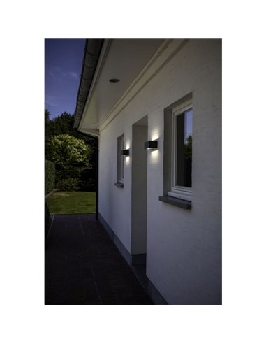 Aplique de pared exterior GEMINI M 4000K/3000K antracita/mate