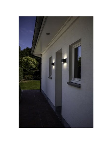 Aplique de pared exterior GEMINI M 4000K/3000K antracita/mate