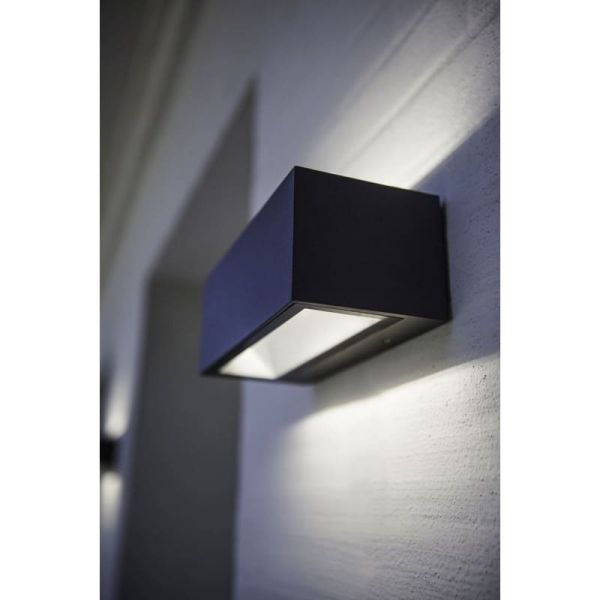 Aplique de pared exterior GEMINI M 4000K/3000K antracita/mate