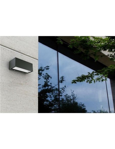 Aplique de pared exterior GEMINI M 4000K/3000K antracita/mate