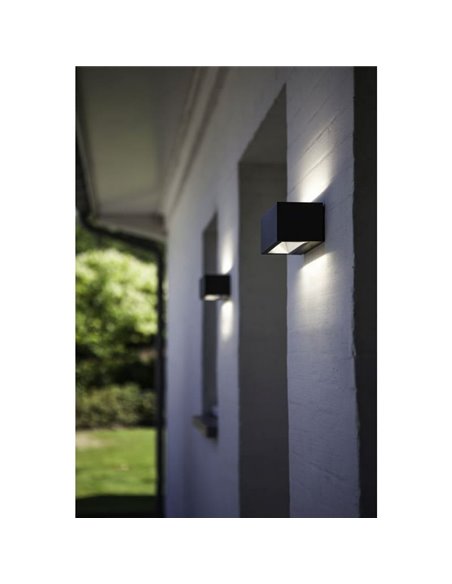 Aplique de pared exterior GEMINI L 4000K antracita 30x12x10,8cm