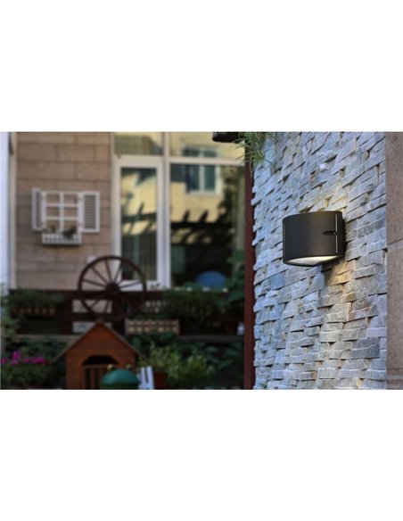 Aplique pared con luz LED arriba y abajo BONN E27 antracita/ixox