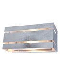 Aplique de pared cuadrado resistente a climas extremos VIDAR 25W E27 galvanizada
