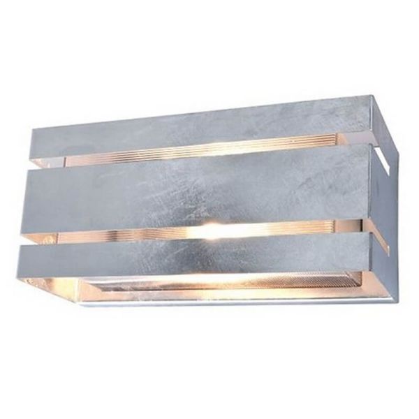 Aplique de pared cuadrado resistente a climas extremos VIDAR 25W E27 galvanizada