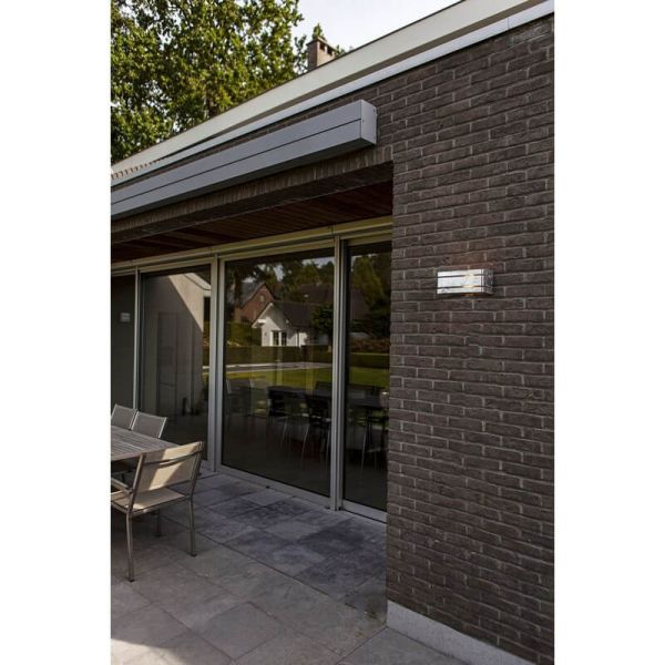 Aplique quadrado galvanizado VIDAR 25W E27 resistente a climas extremos