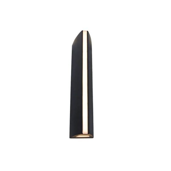 Aplique pared exterior LEO negro luz arriba y abajo +tira led en el frente 14,5W 3000K