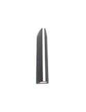 Aplique pared exterior LEO negro luz arriba y abajo +tira led en el frente 14,5W 3000K