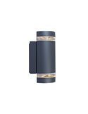 Aplique para exterior FOCUS con luz GU10 arriba y abajo 138º inox/antracita