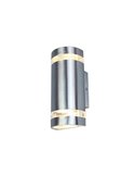 Aplique exterior FOCUS com luz GU10 ascendente e descendente 138º aço inoxidável/antracite