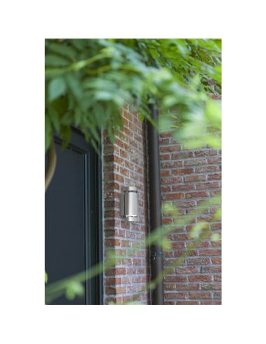 Applique d'extérieur FOCUS avec lumière GU10 haut et bas 138º acier inoxydable/anthracite