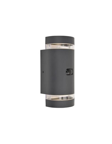 Aplique exterior de alta resistência FOCUS com sensor de movimento antracite GU10